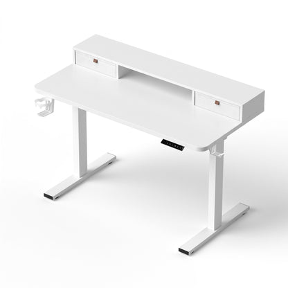 White Smoke Artiss Electric Standing Desk Height Adjustable Home Office 120cm White Furniture > Office > Desks