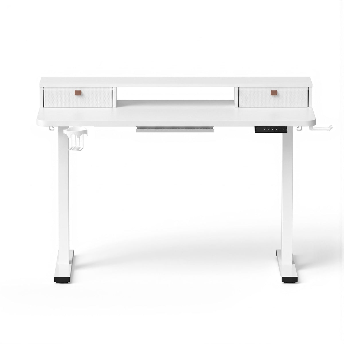 White Smoke Artiss Electric Standing Desk Height Adjustable Home Office 120cm White Furniture > Office > Desks