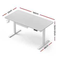 White Smoke "Artiss" Electric Adjustable Standing Desk, White, 140cm Desks & Workstations