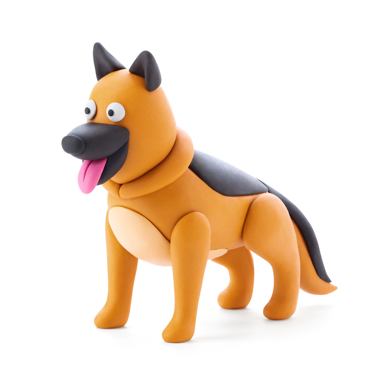 Black Hay Clay Dog Story Playdoh & Moulding