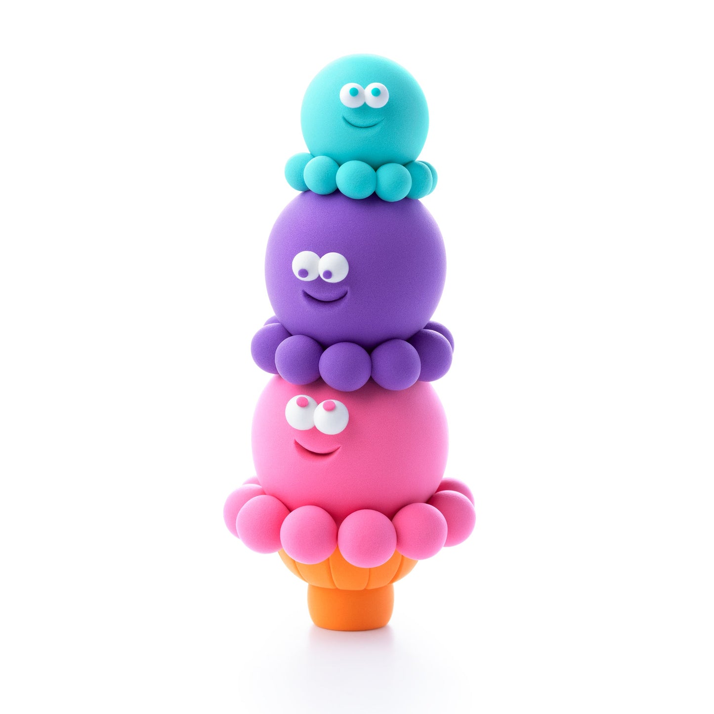 White Smoke Hey Clay Nice Ice Cream Set Playdoh & Moulding