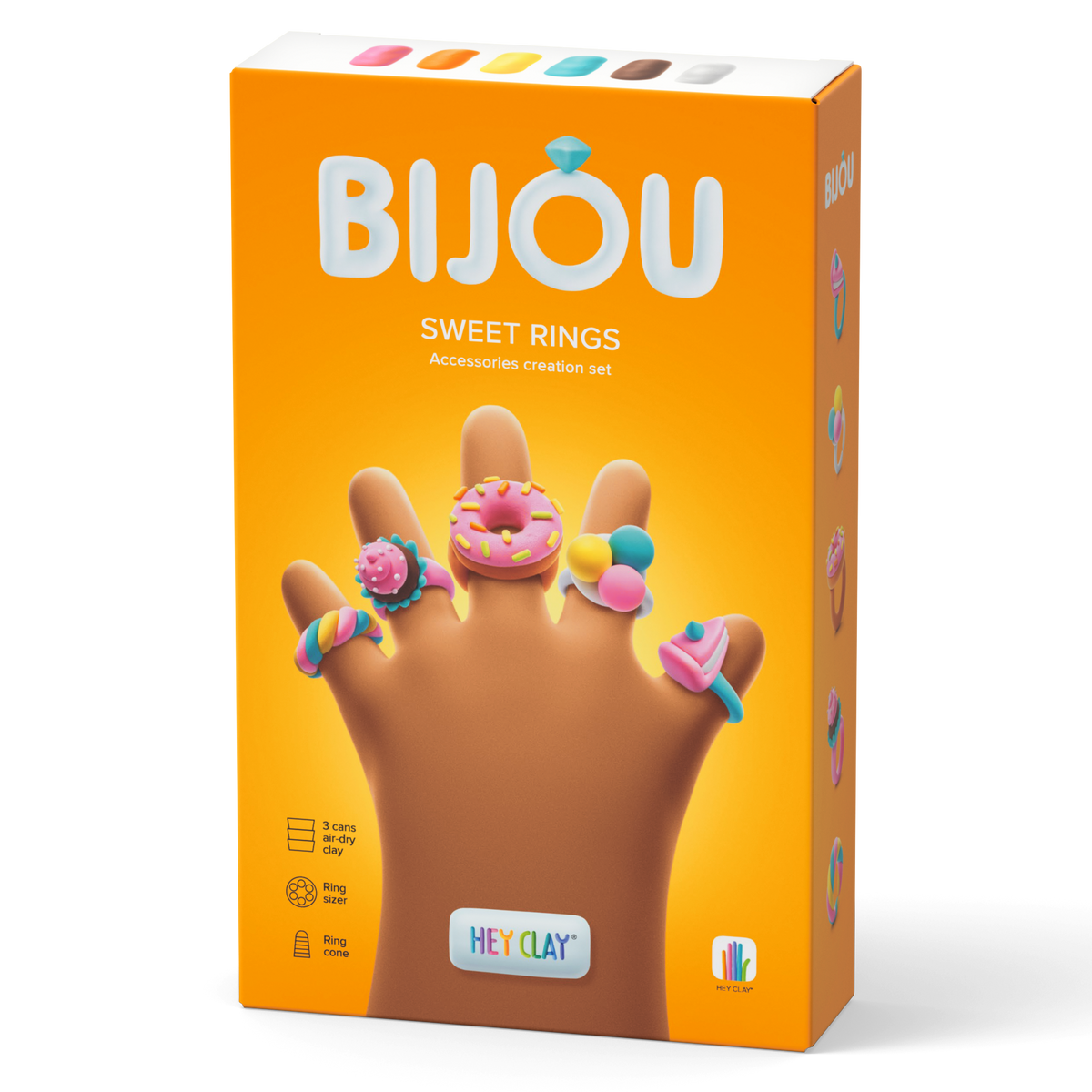 Black Hey Clay Bijou Sweet Rings Playdoh & Moulding