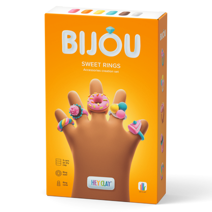 Black Hey Clay Bijou Sweet Rings Playdoh & Moulding