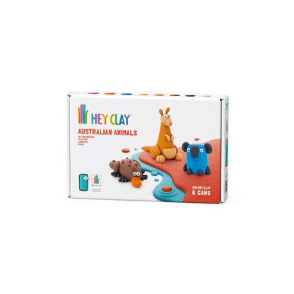 Lavender Hey Clay Australian Animals Medium Set (6 Cans) Playdoh & Moulding