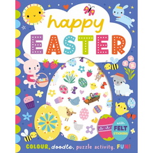 White Smoke Happy Easter Felt Sticker Activity Book Easter