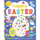 White Smoke Happy Easter Felt Sticker Activity Book Easter