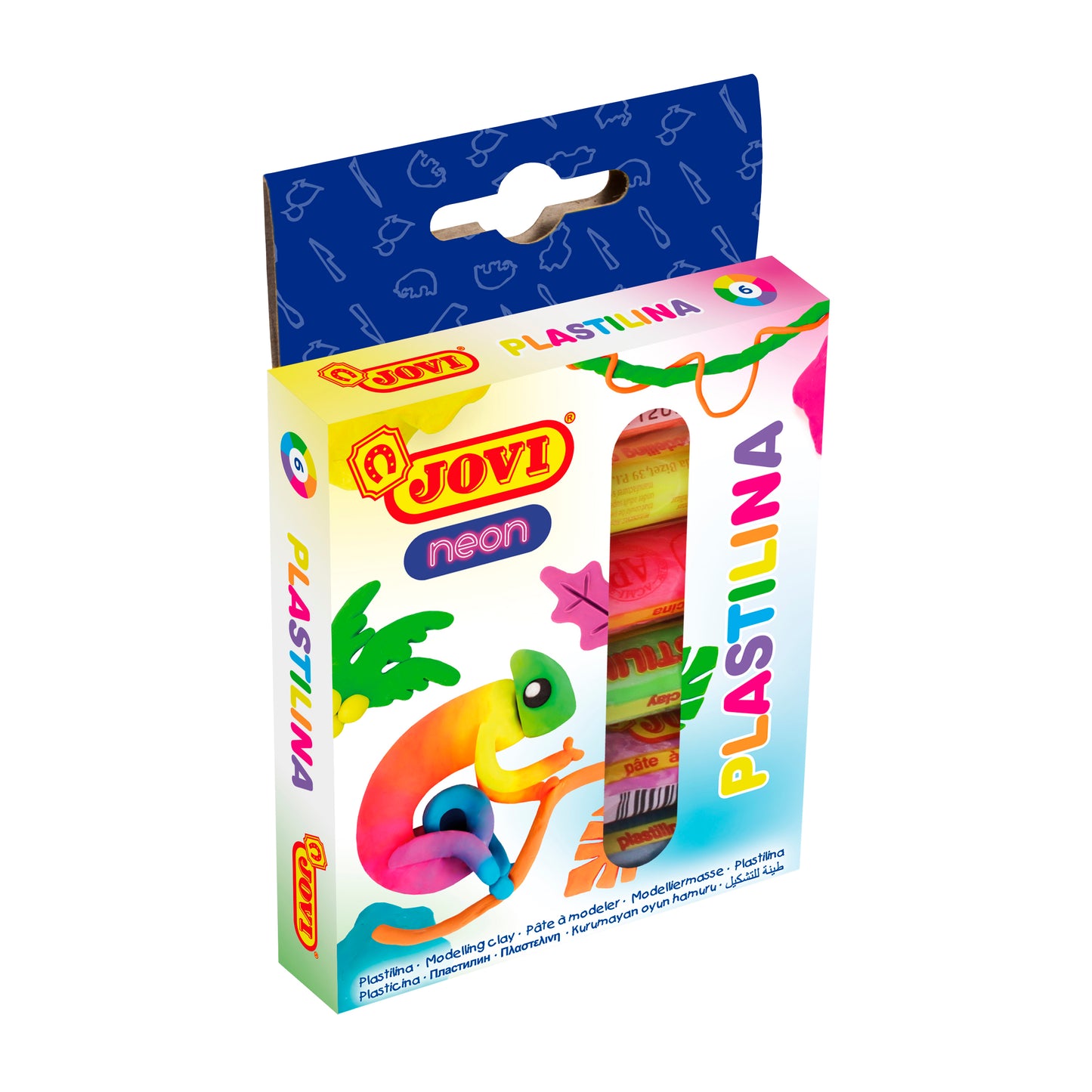 White Smoke Jovi Plastilina Neon Colours 6pk Kids Clay, Dough & Modelling