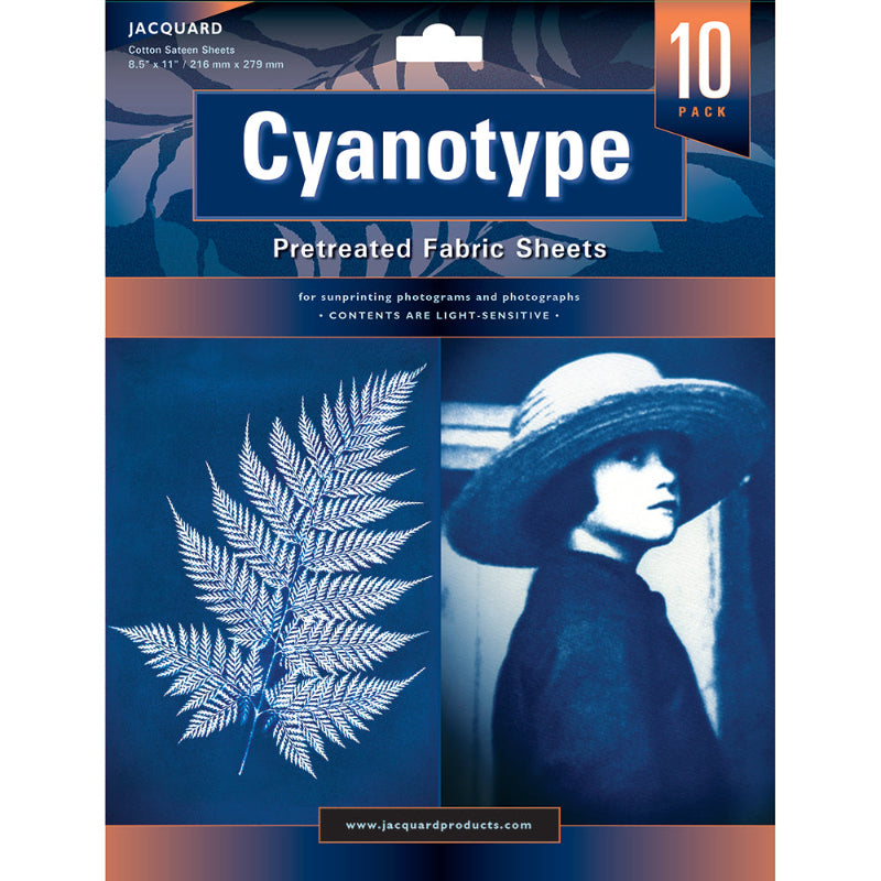 Midnight Blue Jacauard Cyanotype Fabric Pack, 10 Sheet Cyanotype
