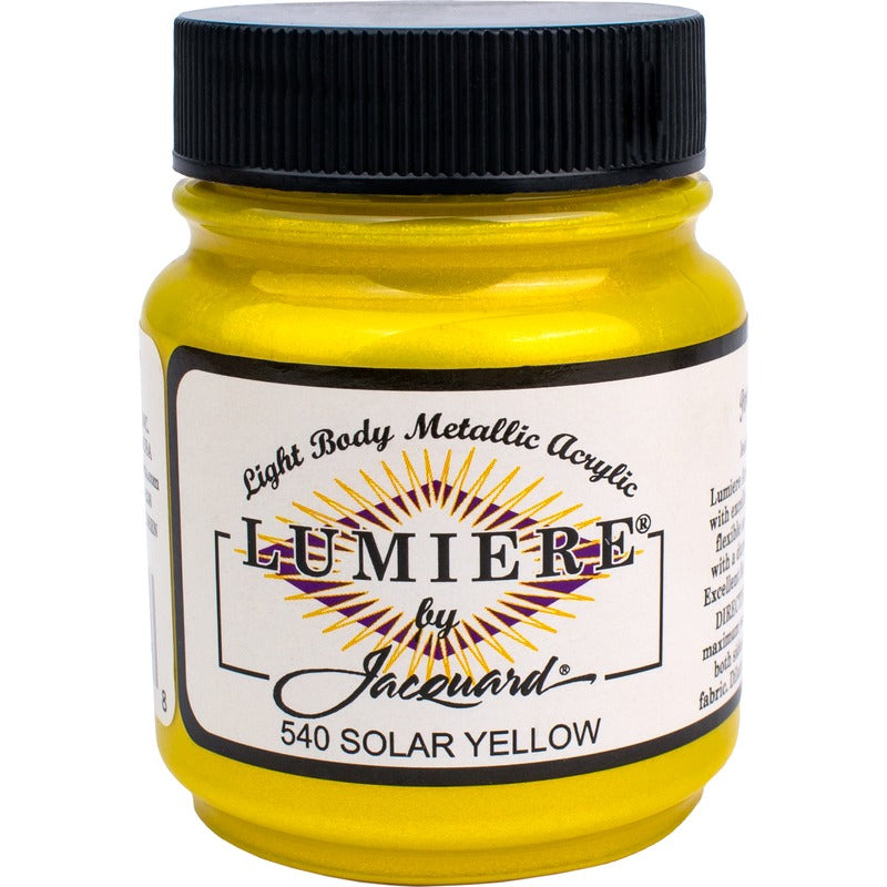 White Smoke Jacquard Lumiere 70ml SOLAR YELLOW Acrylic Paints