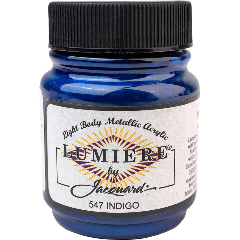 White Smoke Jacquard Lumiere 70ml Indigo Acrylic Paints
