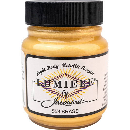 White Smoke Jacquard Lumiere 70ml Brass Acrylic Paints