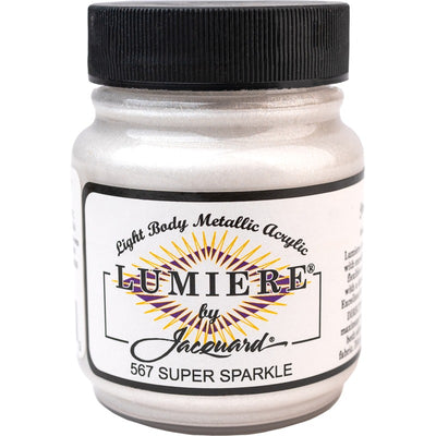 White Smoke Jacquard Lumiere 70ml Super Sparkle Acrylic Paints