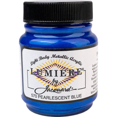 White Smoke Jacquard Lumiere 70ml Pearlescent Blue Acrylic Paints