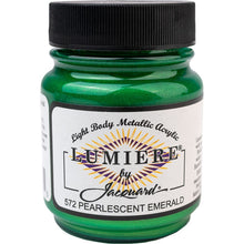White Smoke Jacquard Lumiere 70ml PEARLESCENT EMERALD Acrylic Paints