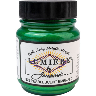 White Smoke Jacquard Lumiere 70ml PEARLESCENT EMERALD Acrylic Paints