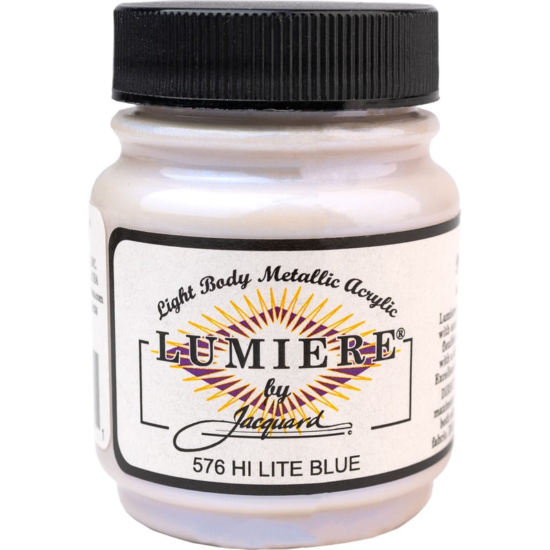 White Smoke Jacquard Lumiere 70ml Hi-Lite Blue Acrylic Paints
