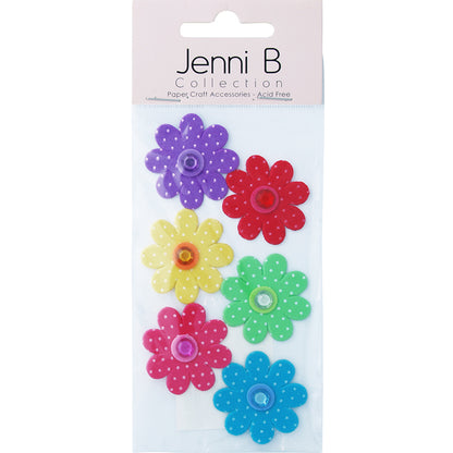 Lavender Jenni B Polka Dot Flowers 6Pcs Stencils and Templates