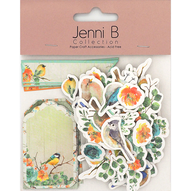 Rosy Brown Jenni B Die Cuts Birds Woodland Blues Stencils and Templates