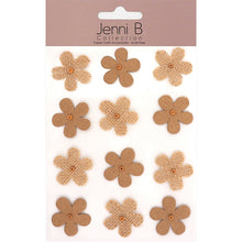 White Smoke Jenni B Flowers Burlap Kraft 12Pcs Stencils and Templates