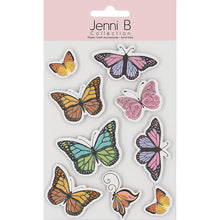 Light Gray Jenni B Butterfly Sparkle 9Pc Stencils and Templates