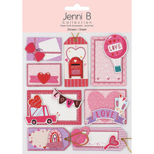 Misty Rose Jenni B Handmade Love Tag 8Pc Stencils and Templates