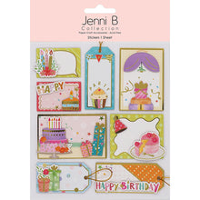 Misty Rose Jenni B Handmade Bday Tag 8Pc Stencils and Templates