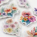 Lavender Jenni B Sticker Floral Sparkle 11Pc Paper Craft