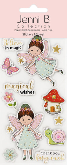 Misty Rose Jenni B Sticker Magical Fairies 12Pc Paper Craft