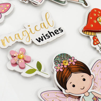 Lavender Jenni B Sticker Magical Fairies 12Pc Paper Craft