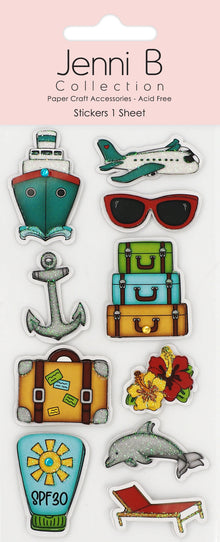 Misty Rose Jenni B Sticker Travel Cruise Ship 10Pc Paper Craft