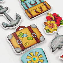 Lavender Jenni B Sticker Travel Cruise Ship 10Pc Paper Craft