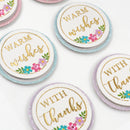 White Smoke Jenni B Sticker Best Wishes Sparkle 8Pc Paper Craft