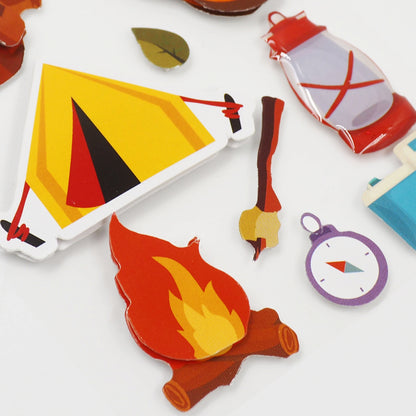 Lavender Jenni B Sticker Camping Adv Resin 15Pc Paper Craft