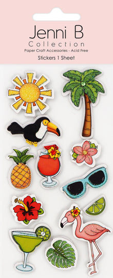 Misty Rose Jenni B Sticker, Tropical Toucan 12Pc Paper Craft