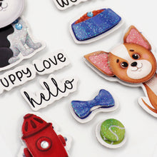 Lavender Jenni B Sticker Puppy Love Sparkle 15Pc Paper Craft