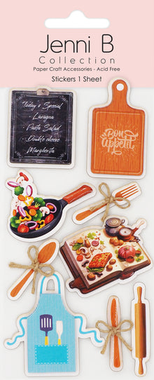 Misty Rose Jenni B Sticker Kitchen Counter 9Pc Paper Craft