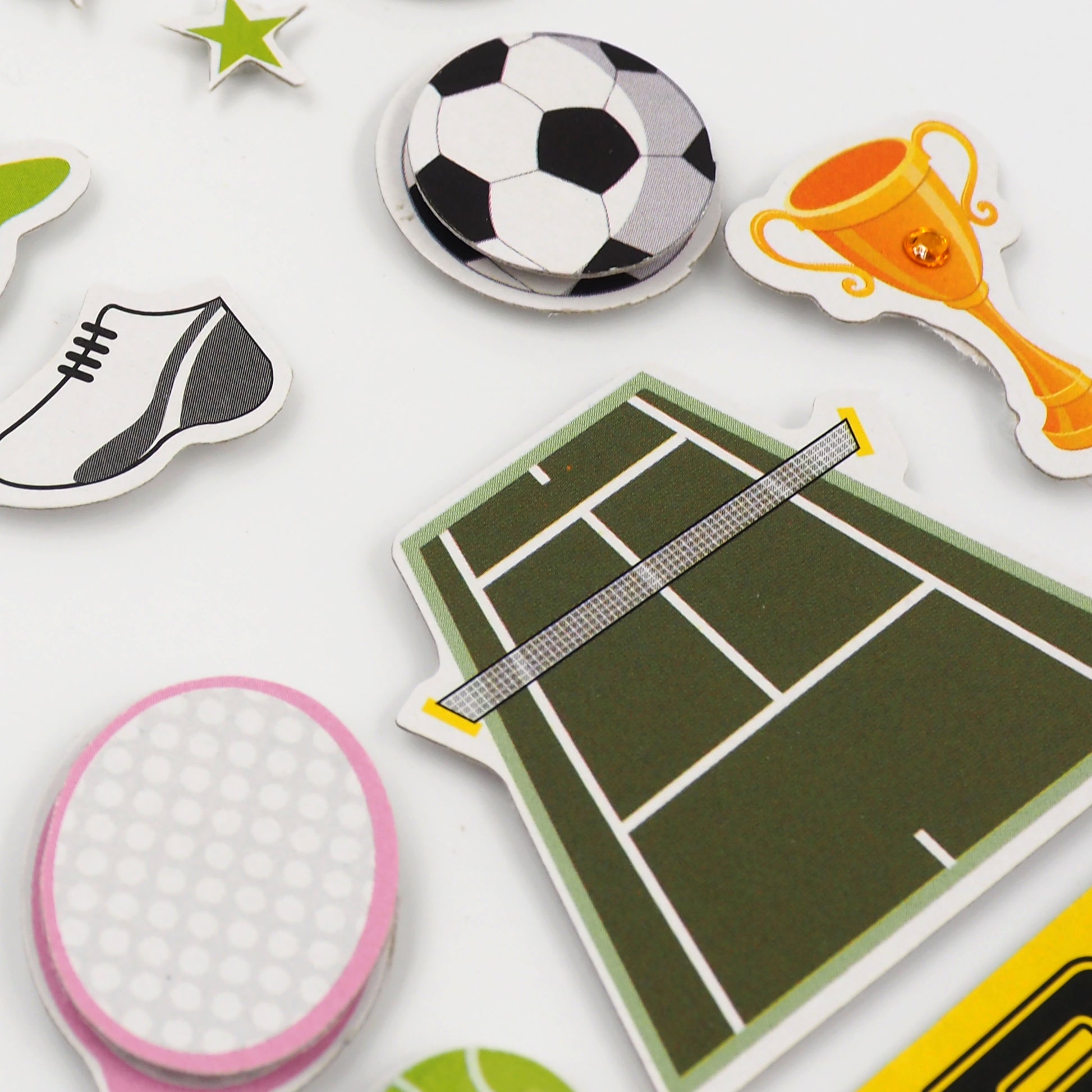Lavender Jenni B Sticker Sports 17Pc Paper Craft