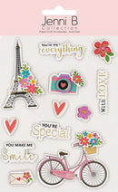 Lavender Jenni B Sticker Paris 12Pc Paper Craft