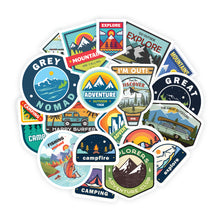 White Smoke Jenni B Diecut Sticker Travel Badge 20Pc Paper Craft