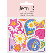Misty Rose Jenni B Diecut Sticker Positive Vibe 20Pc Stencils and Templates