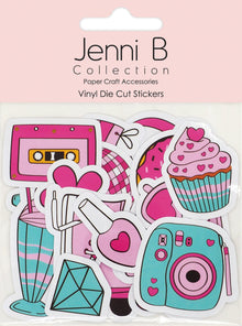 Misty Rose Jenni B Diecut Sticker Pretty Pink 20Pc Paper Craft