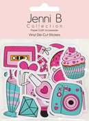 Misty Rose Jenni B Diecut Sticker Pretty Pink 20Pc Paper Craft