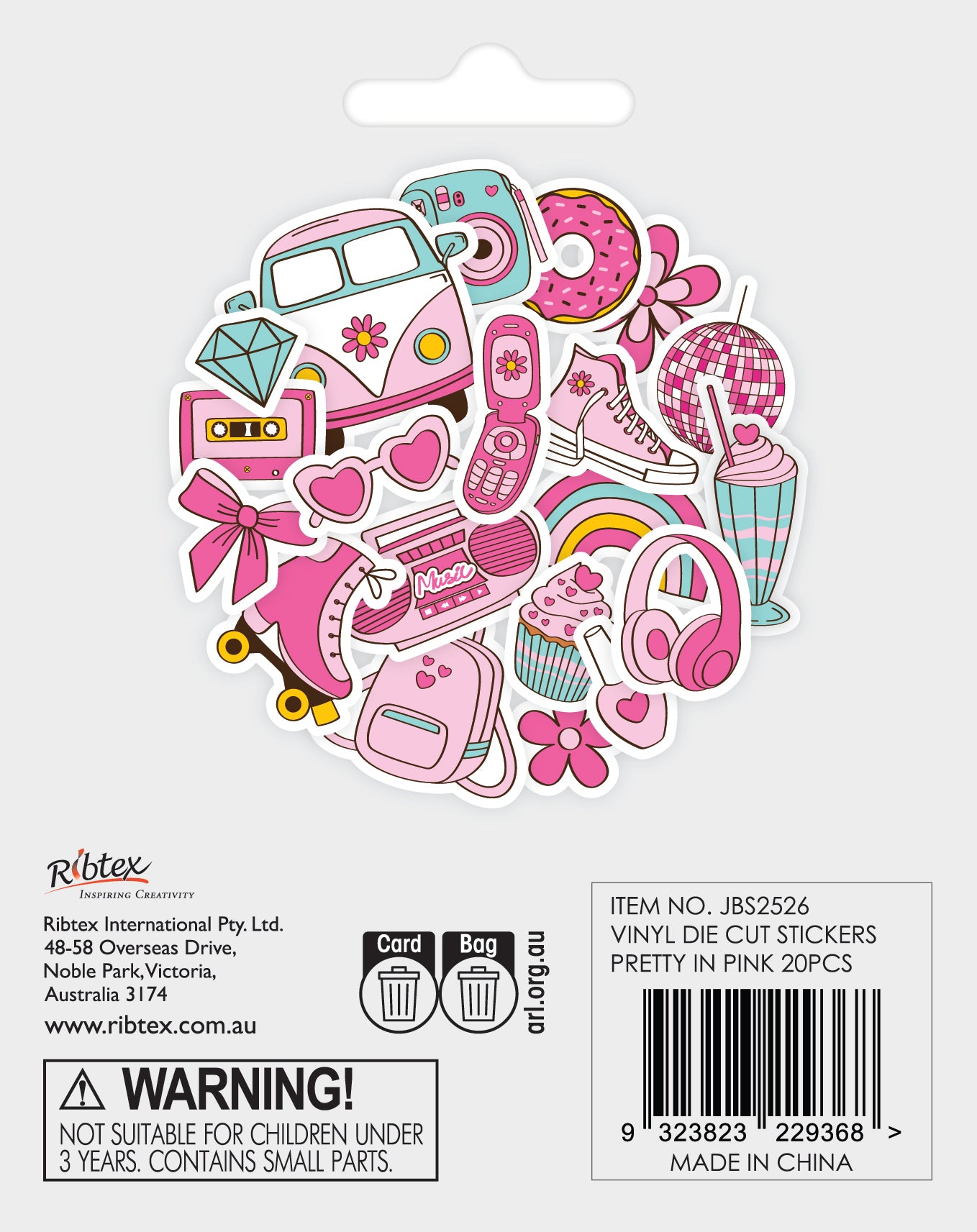 Lavender Jenni B Diecut Sticker Pretty Pink 20Pc Paper Craft