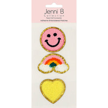 Antique White Jenni B Adhesive Emb Patches Rainbow 3Pc Stencils and Templates