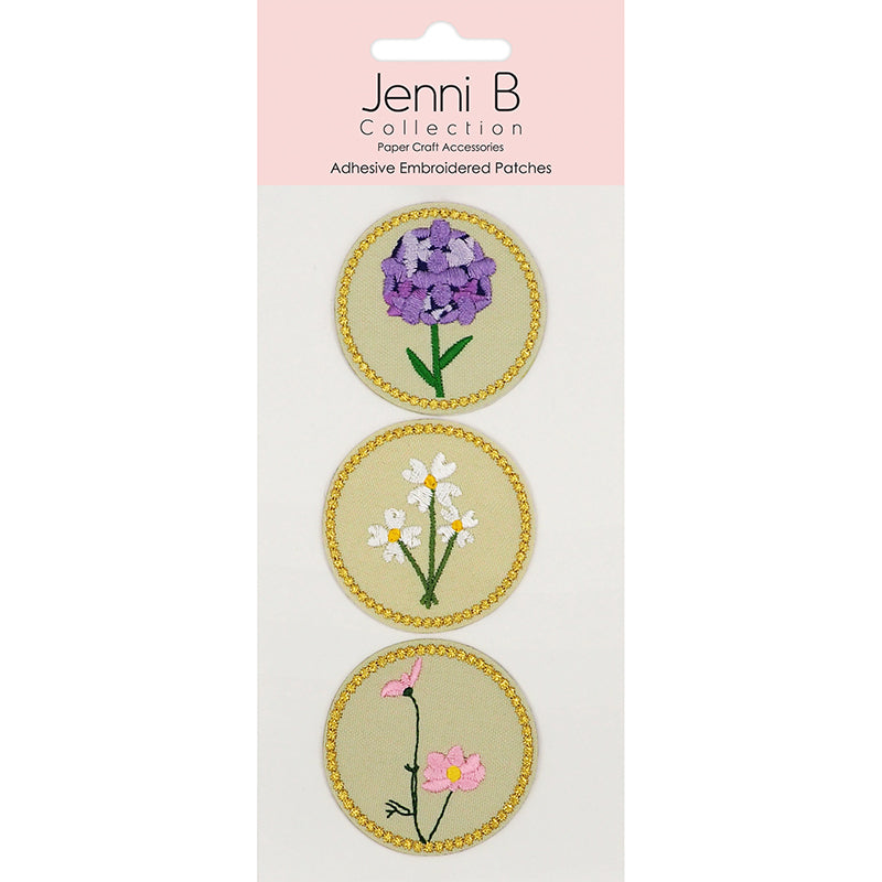 Lavender Jenni B Adhesive Emb Vintage Floral 3Pc Stencils and Templates