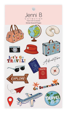 Misty Rose Jenni B Sticker Book, Travel 8Pg Paper Craft