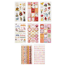 White Smoke Jenni B Sticker Book Vintage Floral 8Pg Paper Craft