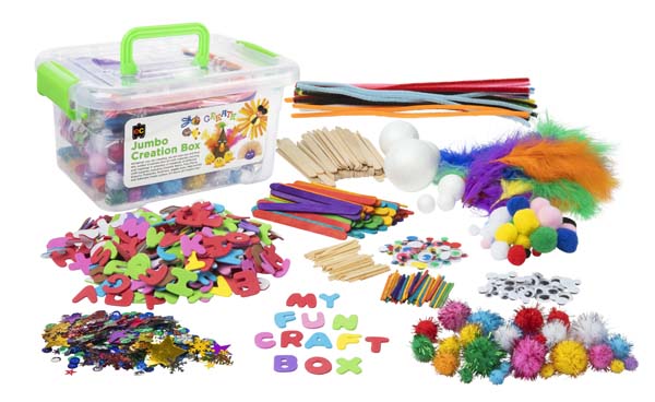 White Smoke EC Jumbo Art & Craft Creations Box, 418pcs Kids Activities