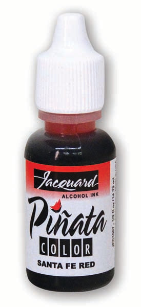 White Smoke Jacquard Pinata Alcohol Ink, Santa Fe Red, 14ml Ink