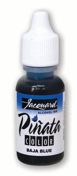 White Smoke Jacquard Pinata Alcohol Ink, Baja Blue, 14ml Ink